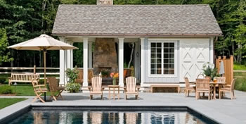 Pool with cabana